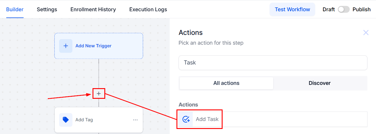 Add Task Action – figure 1