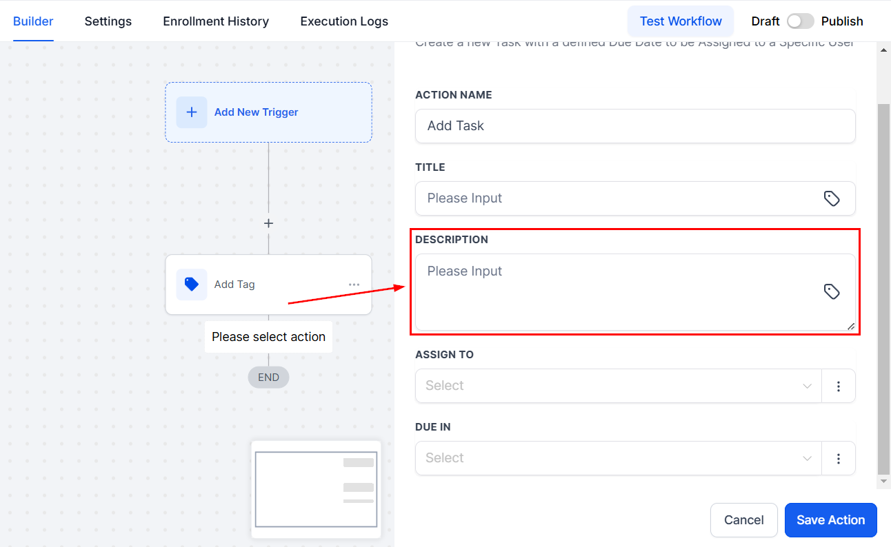 Add Task Action – figure 3