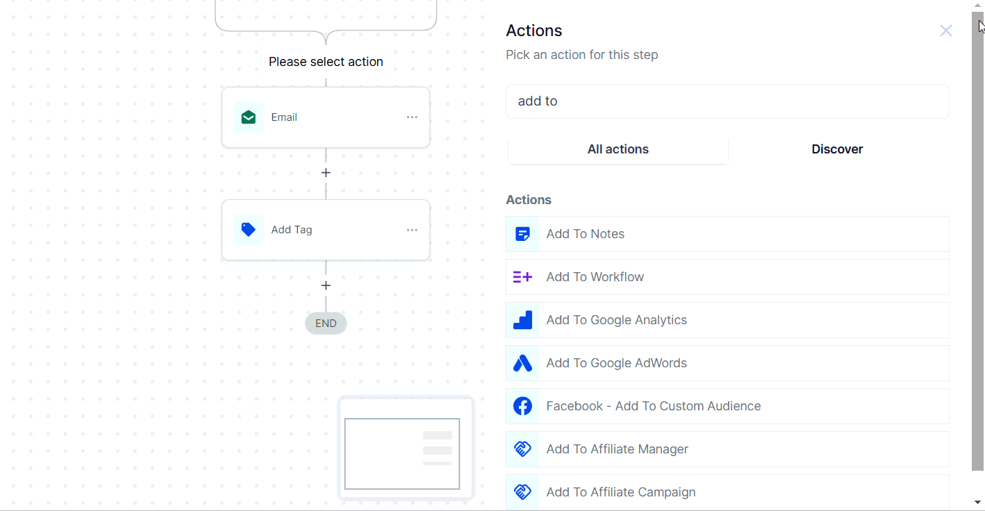 Add To Google Analytics Action – figure 1