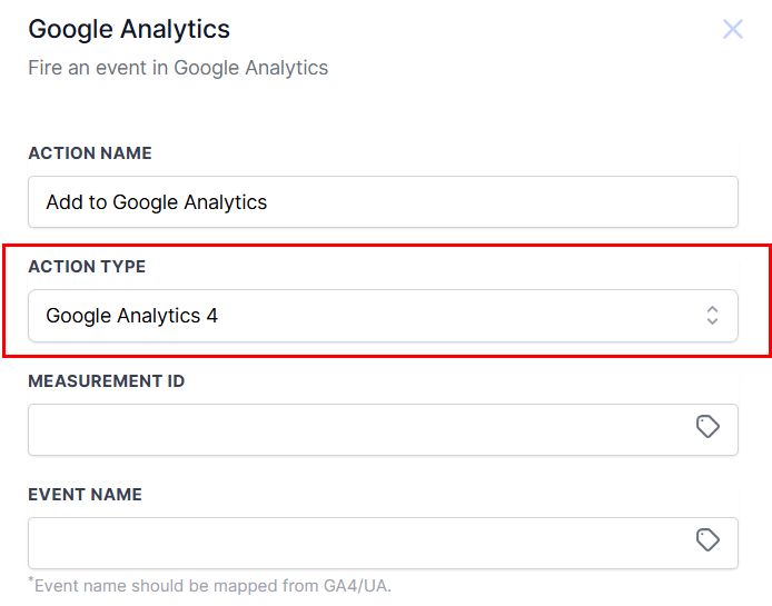 Add To Google Analytics Action – figure 3