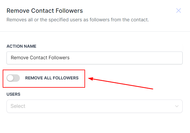 AddRemove Contact Followers Action – figure 3