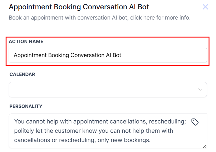 Appointment Booking Conversation AI Bot Action – figure 2