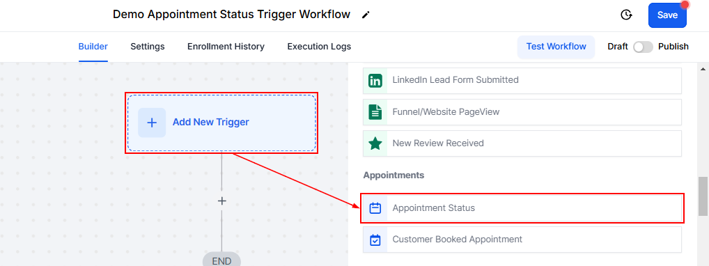 Appointment Status Trigger – figure 1