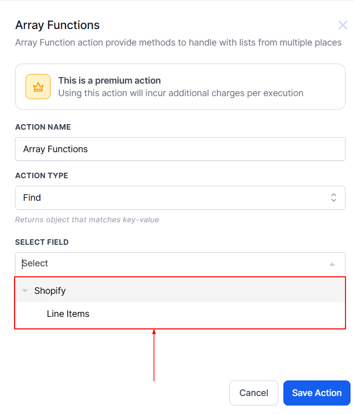 Array Functions Premium Action – figure 3