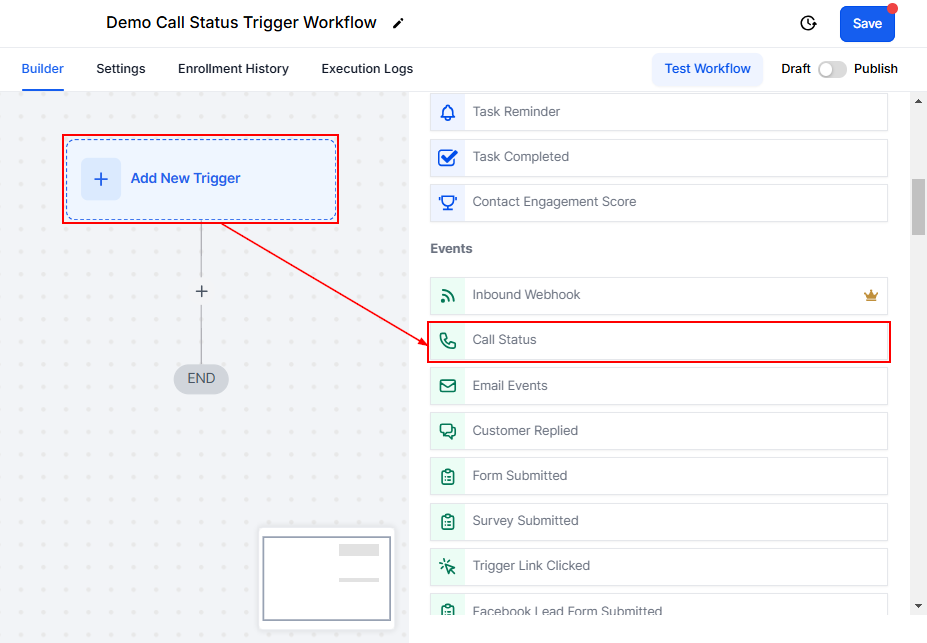 Call Status Trigger – figure 1