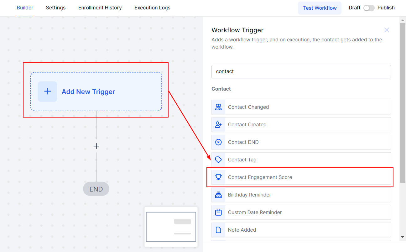 Contact Engagement Score Trigger – figure 1