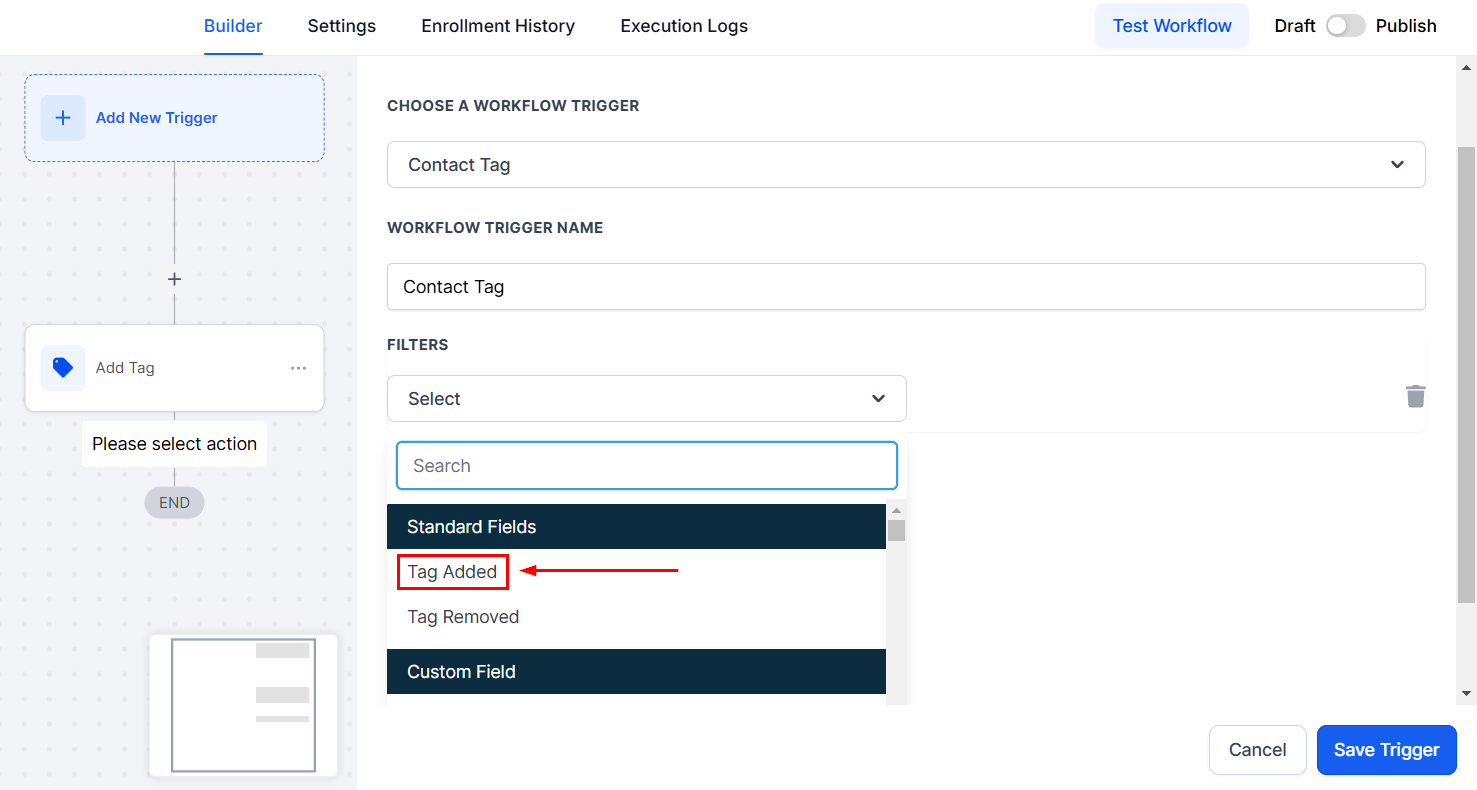 Contact Tag Trigger – figure 3