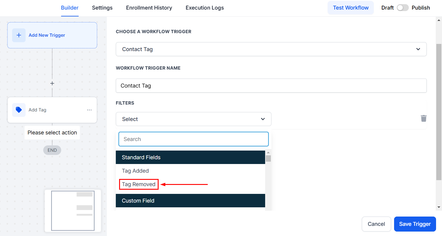 Contact Tag Trigger – figure 5