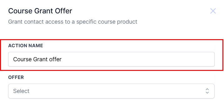Course Grant Offer Action – figure 2