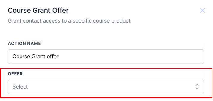 Course Grant Offer Action – figure 3