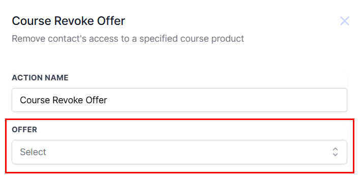 Course Revoke Offer Action – figure 4
