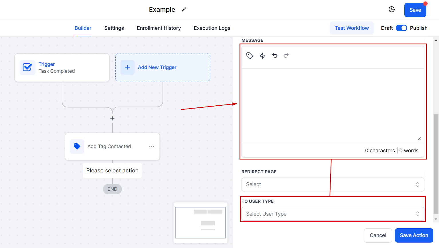 Create a Workflow with the Task Completed Trigger – figure 8