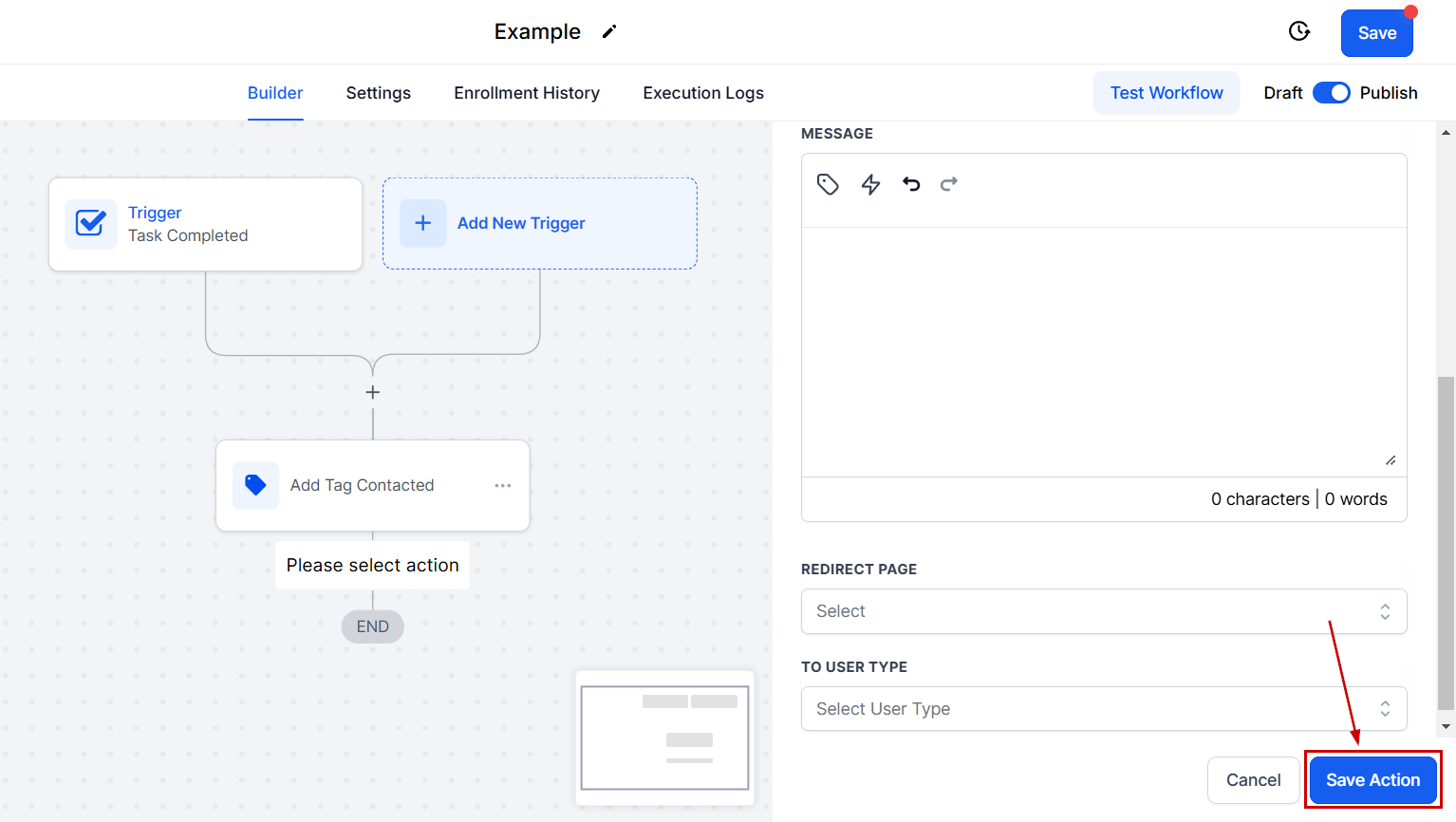 Create a Workflow with the Task Completed Trigger – figure 9