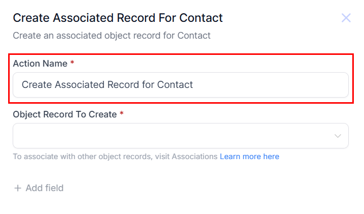 Create an Associated Record Action – figure 4