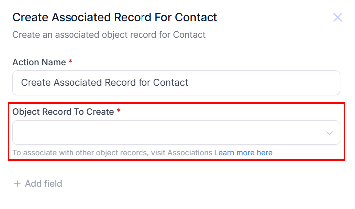Create an Associated Record Action – figure 5