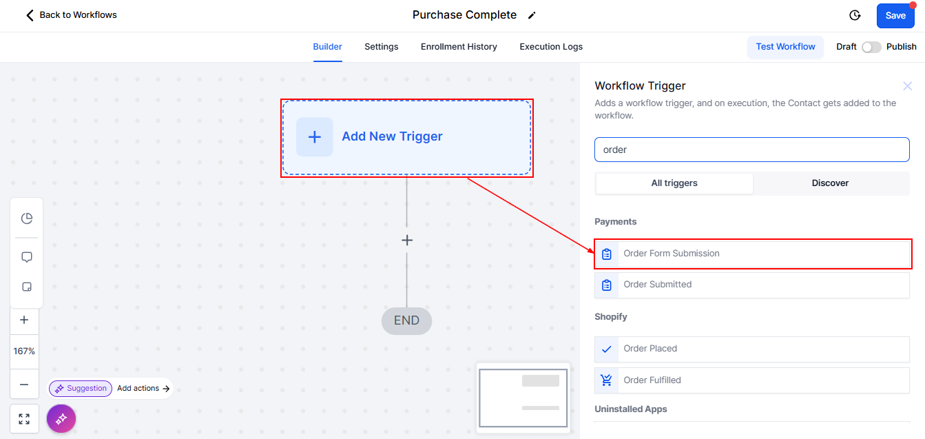 Create an Automation After A Purchase is Complete – figure 2