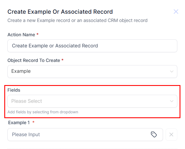 Create Custom Object or Associated Record Action – figure 5