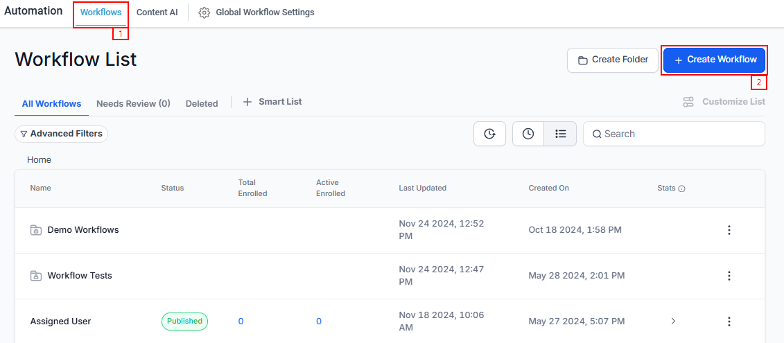 Create New Workflow – figure 1