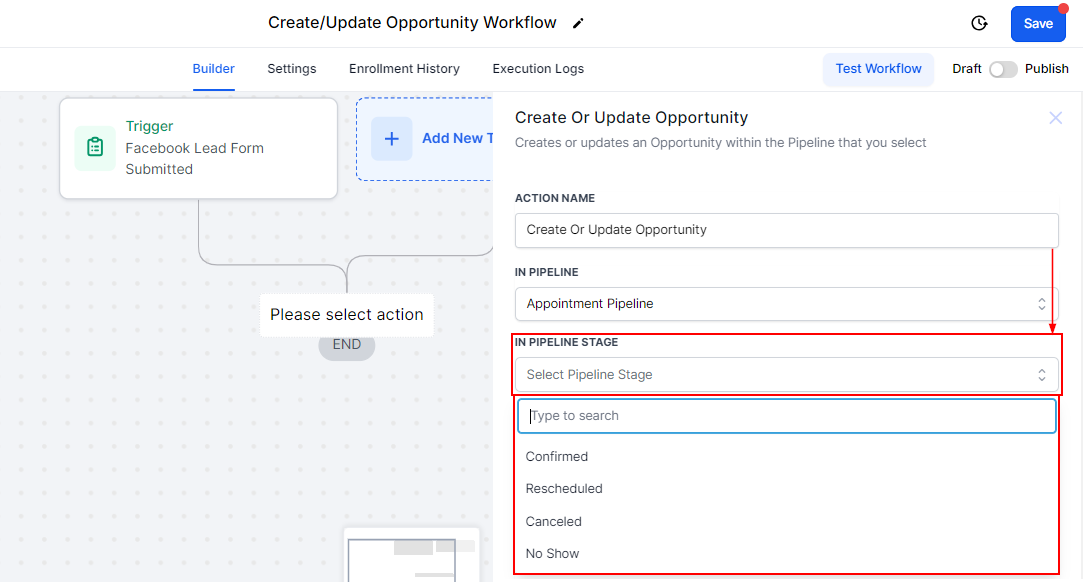 CreateUpdate Opportunity Action – figure 3