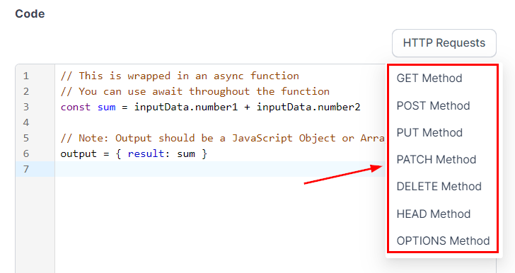 Custom Code Action – figure 6