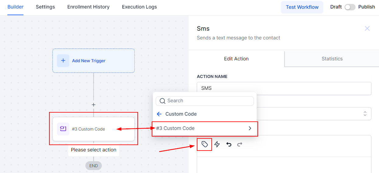 Custom Code Action – figure 10