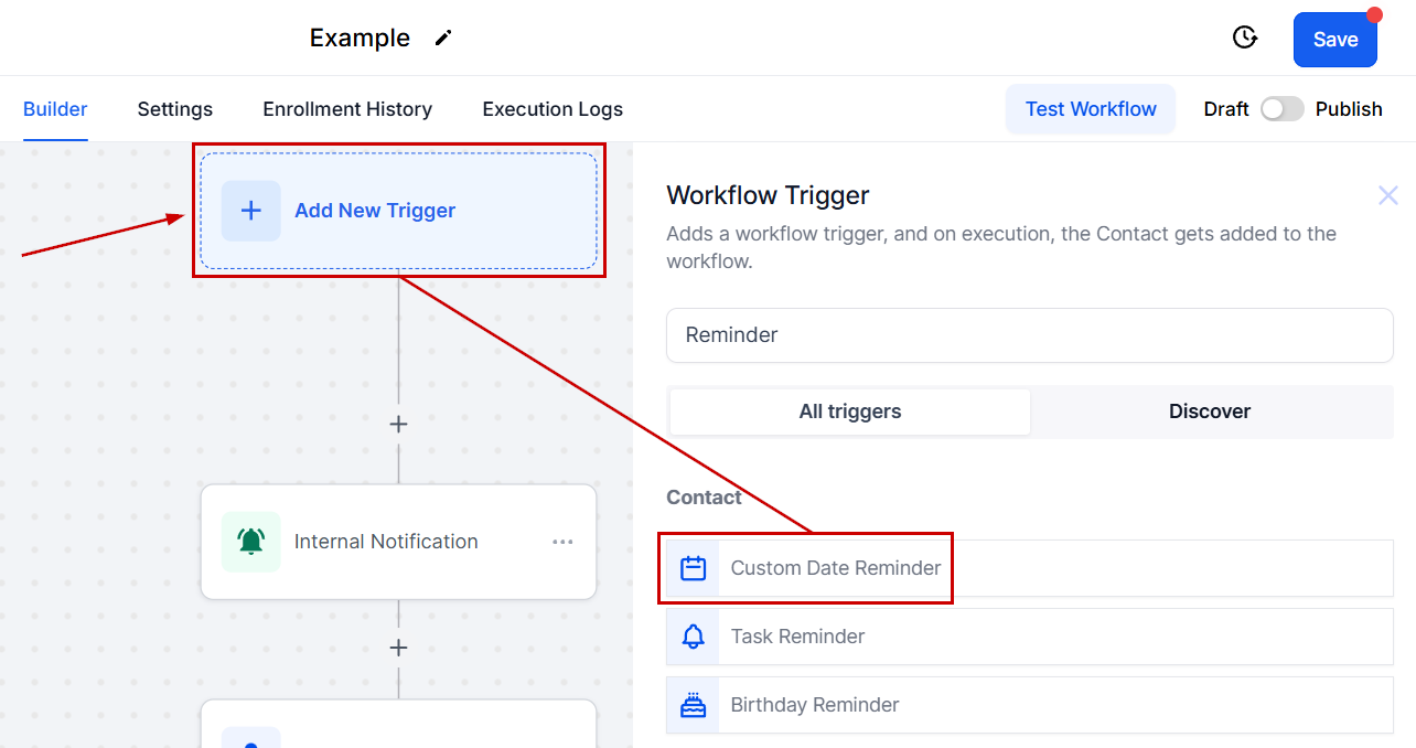 Custom Date Reminder Trigger – figure 1