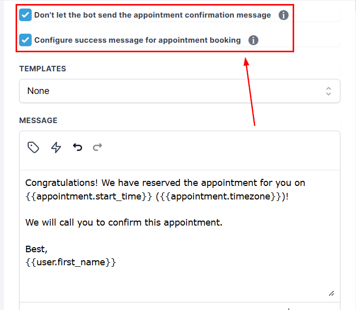 Eliza AI Appointment Booking Action – figure 7