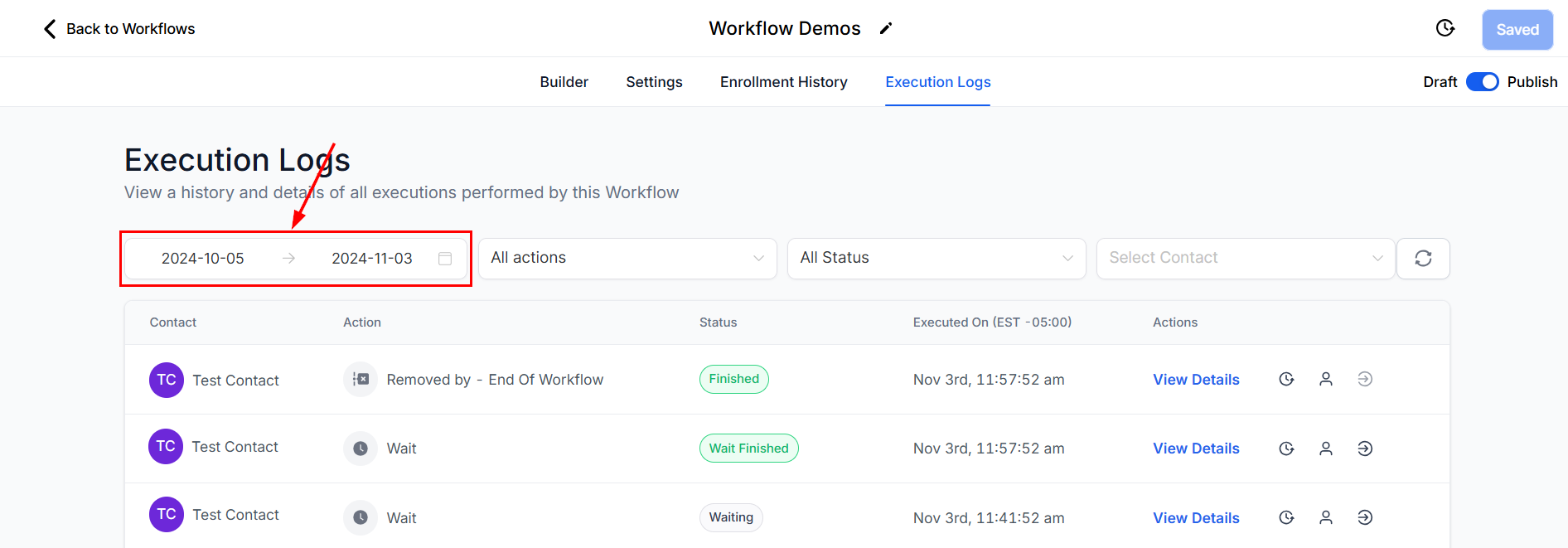 Execution Logs Tab – figure 4