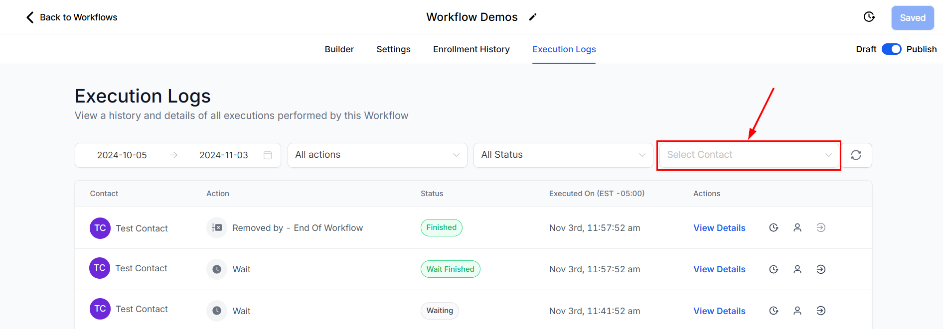 Execution Logs Tab – figure 6