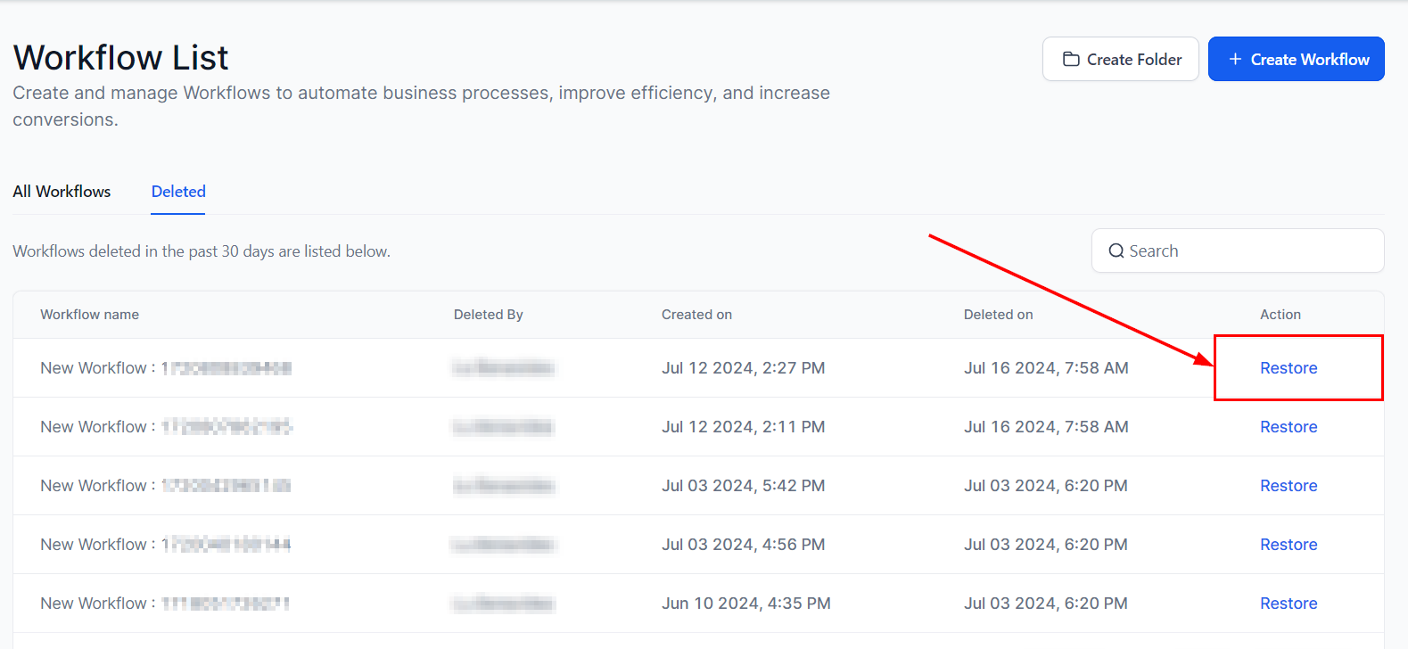 How to Restore Deleted Workflows – figure 5