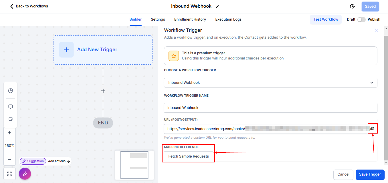 How to use the Inbound Webhook Workflow Premium Trigger – figure 2