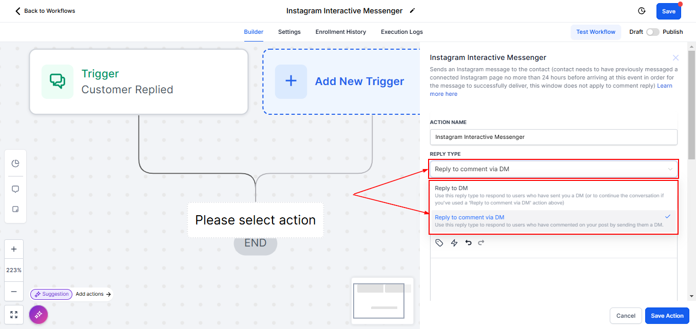 Instagram Interactive Messenger Action – figure 2