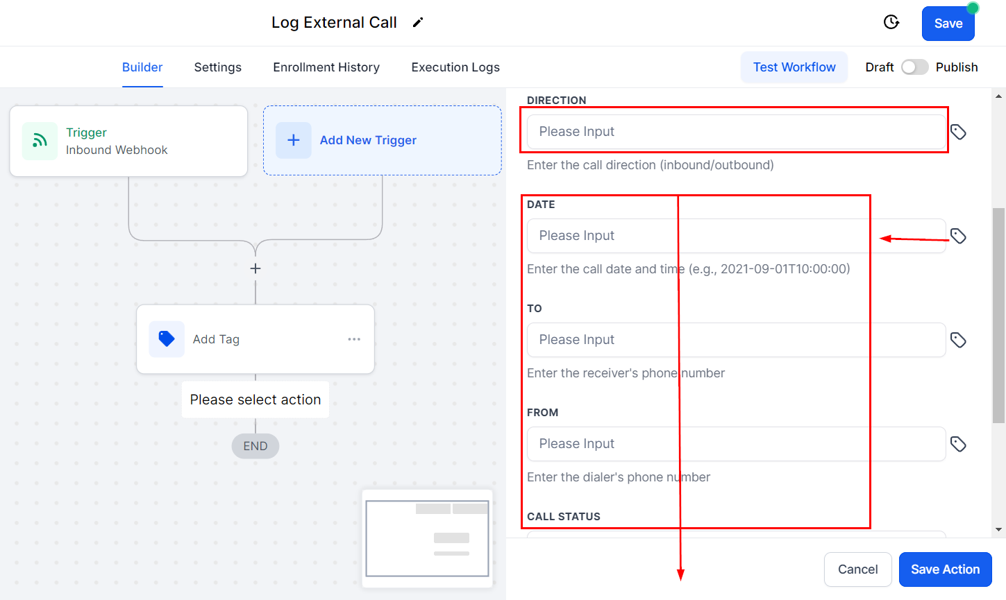 Log External Call Action – figure 6