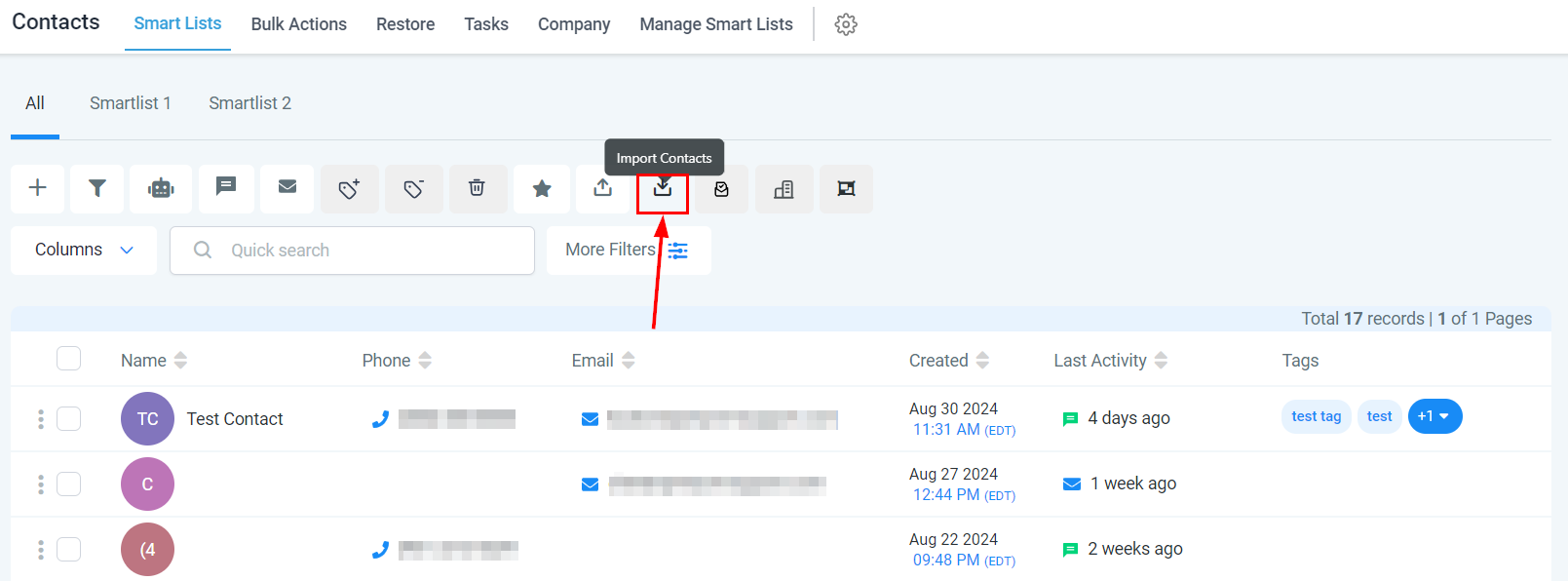 Manually Importing Facebook Leads Into a Workflow – figure 1