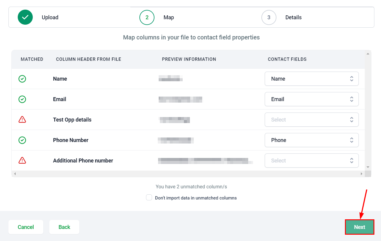 Manually Importing Facebook Leads Into a Workflow – figure 3