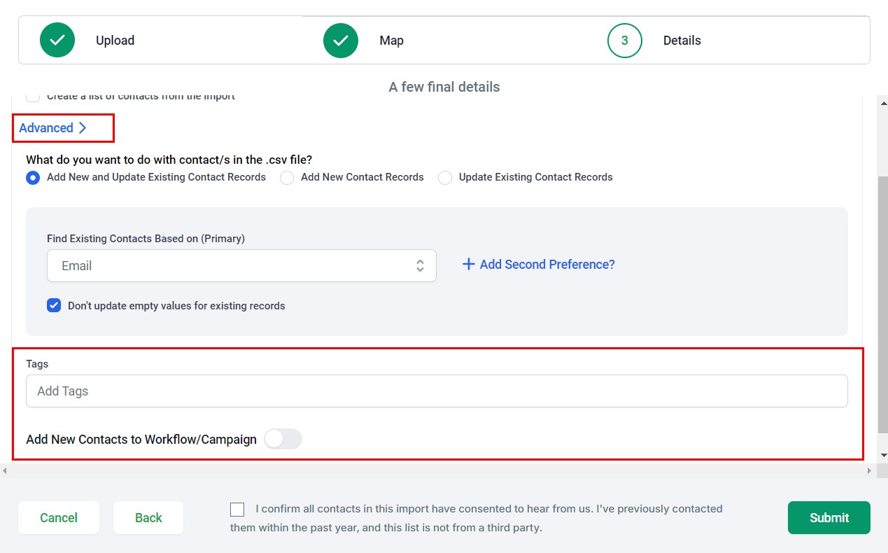 Manually Importing Facebook Leads Into a Workflow – figure 5