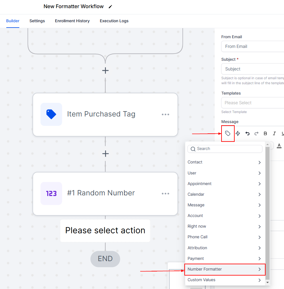Number Formatter Action – figure 5