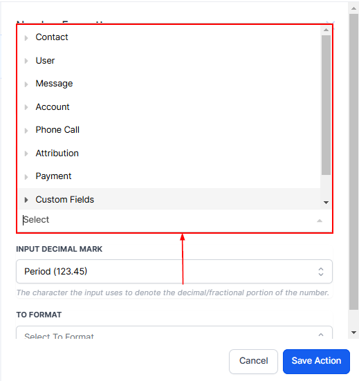 Number Formatter Action – figure 7