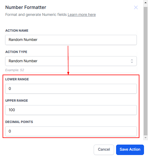 Number Formatter Action – figure 22