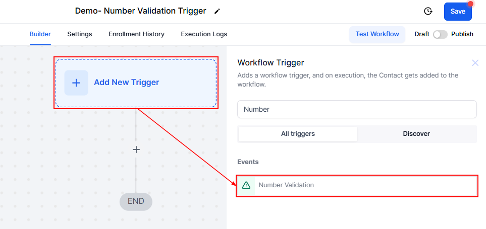 Number Validation Trigger – figure 1