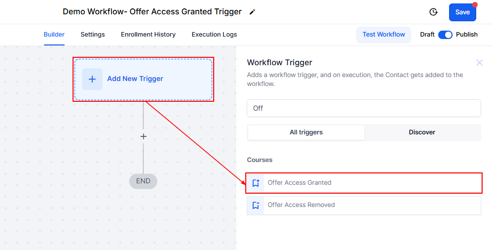 Offer Access Granted Trigger – figure 1