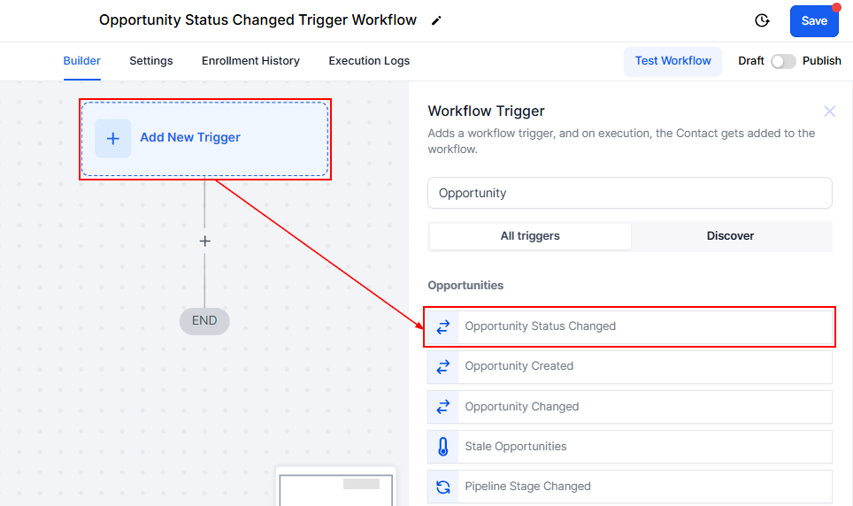 Opportunity Status Changed Trigger – figure 1