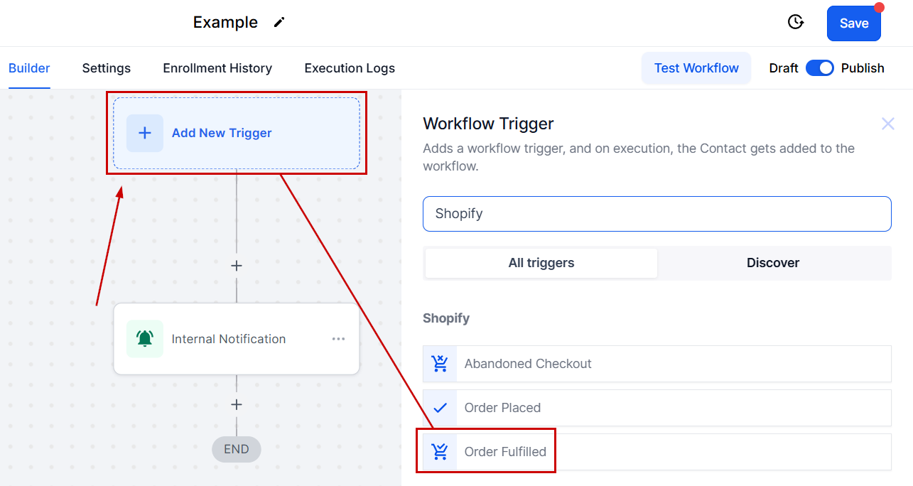 Order Fulfilled Trigger – figure 1