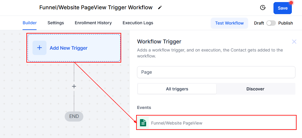 Page View Trigger – figure 1