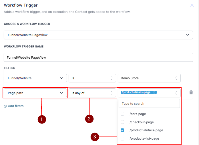 Page View Trigger – figure 4