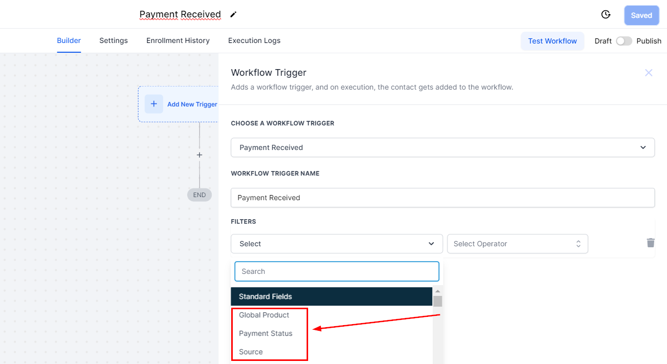 Payment Received Trigger – figure 3