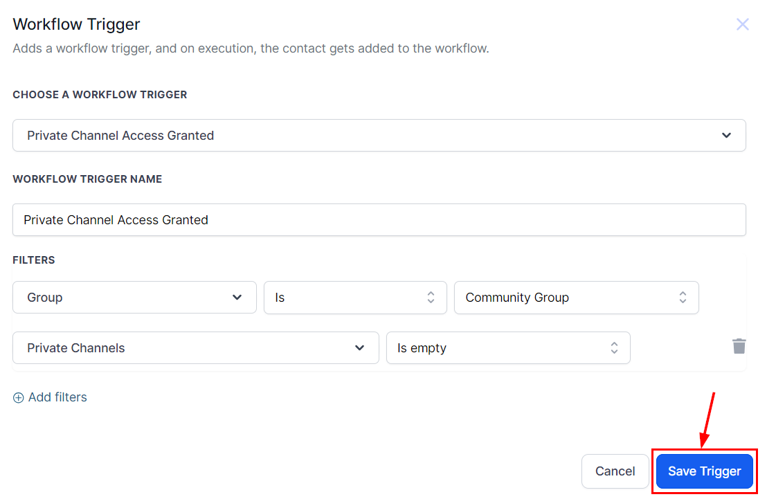 Private Channel Access Granted Trigger – figure 7