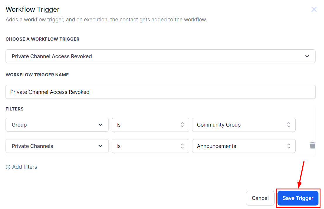 Private Channel Access Revoked Trigger – figure 7