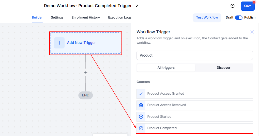 Product Completed Trigger – figure 1