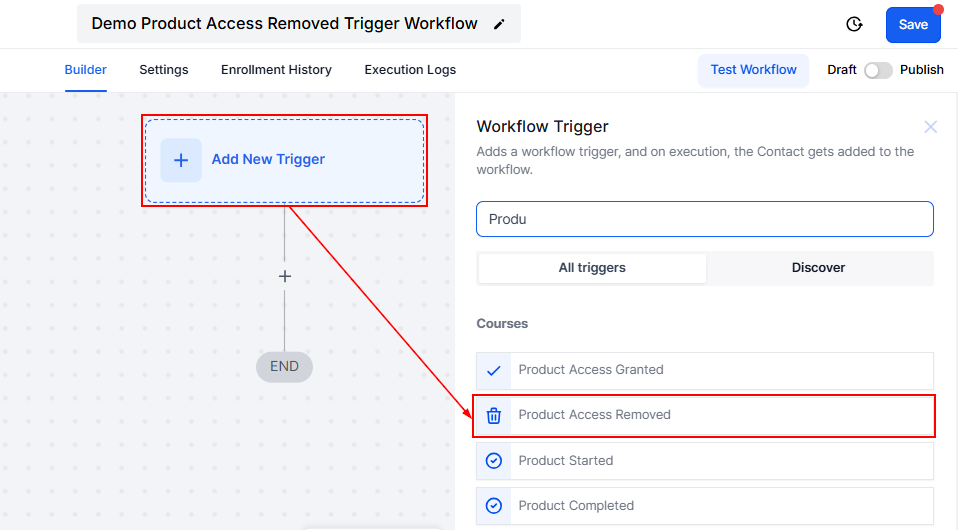 Products Access Removed Trigger – figure 1